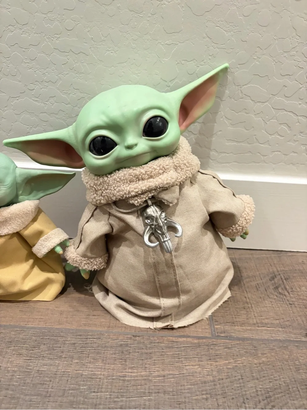 Mattel Grogu (Baby Yoda) Plush Trio in Green with Tan and Yellow Robes